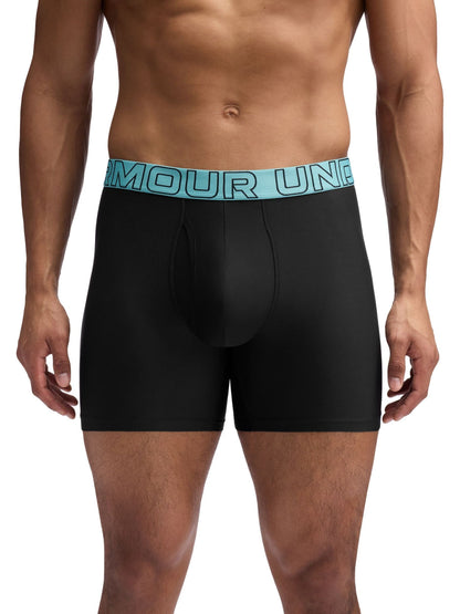 Dsiney Kidz - Under Armour Black Performance Tech Solid 6" Boxers 3 Pack image 3