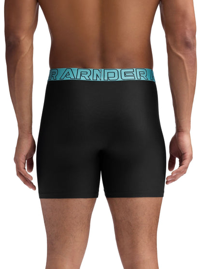 Dsiney Kidz - Under Armour Black Performance Tech Solid 6" Boxers 3 Pack image 4
