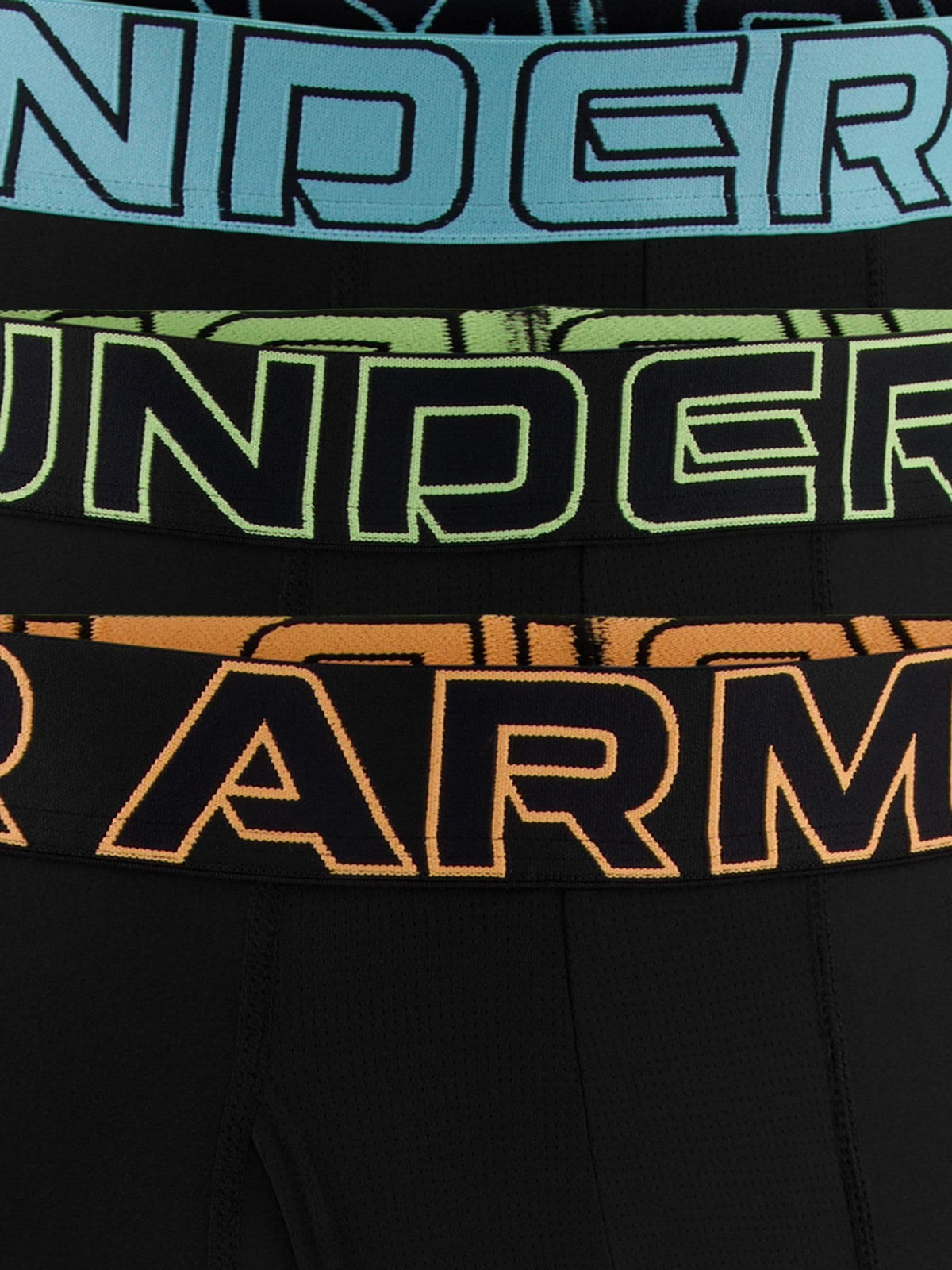 Dsiney Kidz - Under Armour Black Performance Tech Solid 6" Boxers 3 Pack image 5