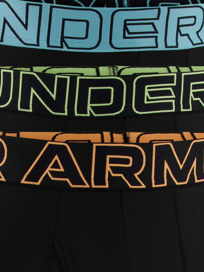 Dsiney Kidz - Under Armour Black Performance Tech Solid 6" Boxers 3 Pack image 5