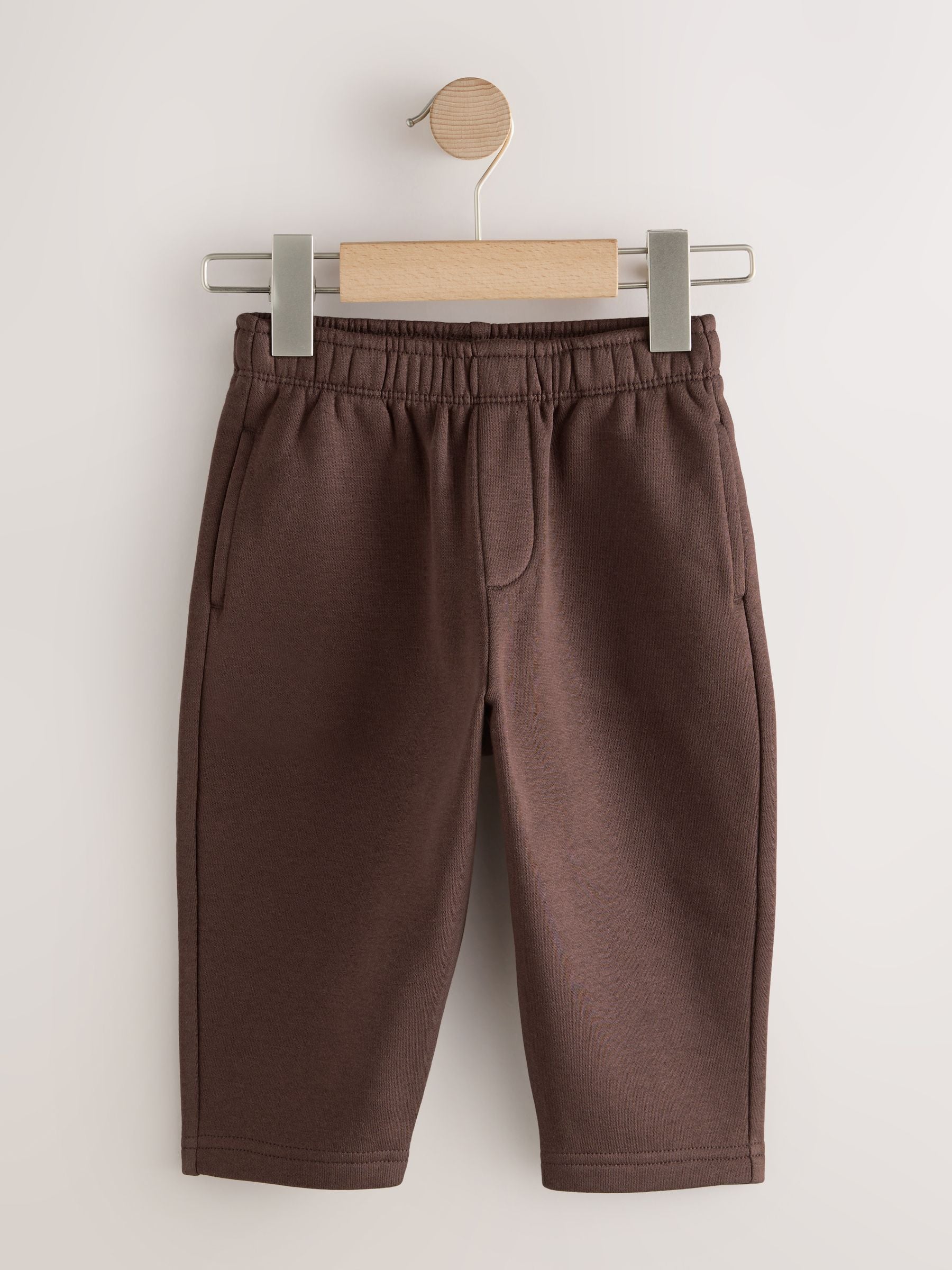 Brown/Grey Wide Joggers 3 Pack (3mths-7yrs) image 4