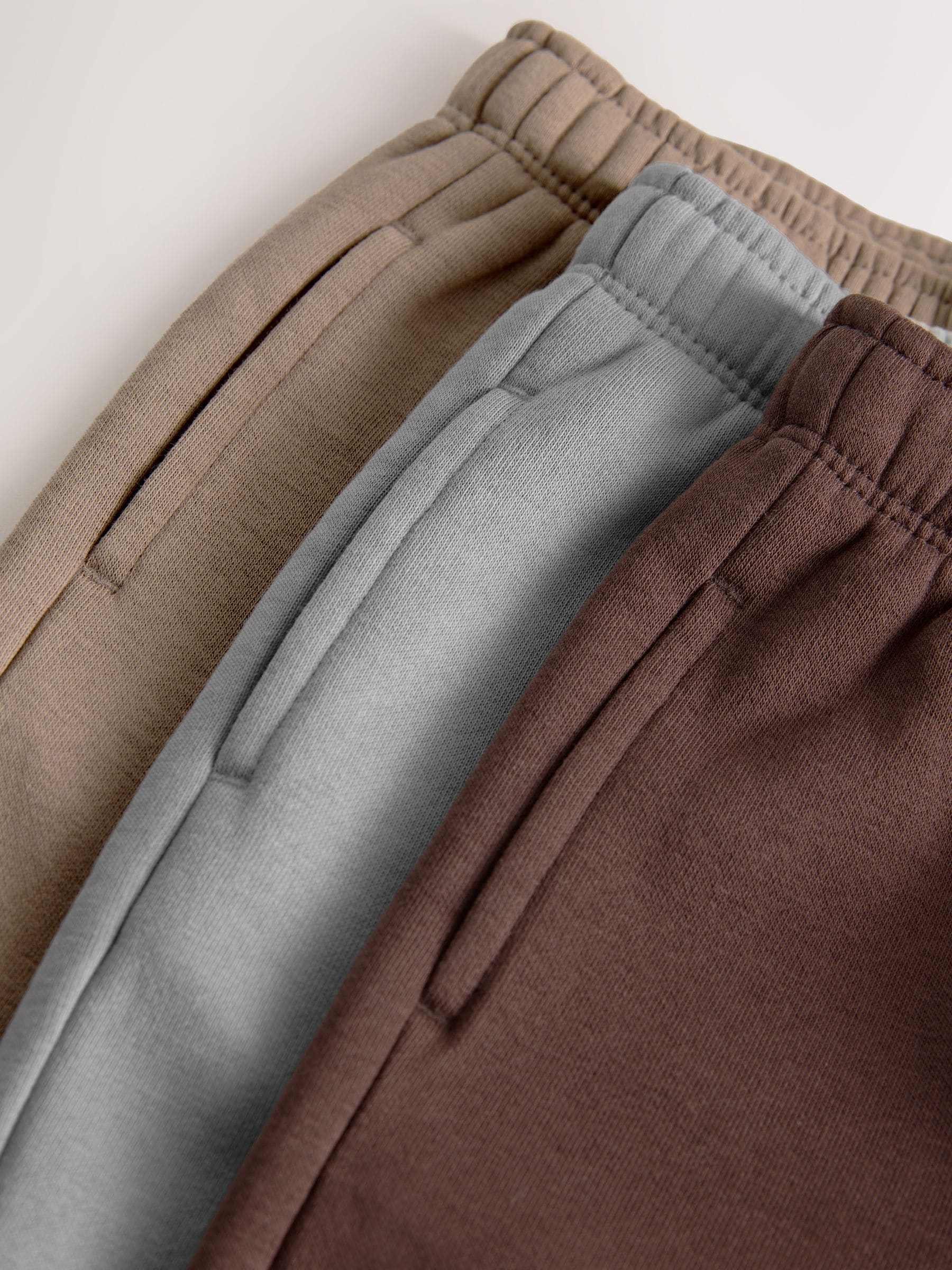 Brown/Grey Wide Joggers 3 Pack (3mths-7yrs) image 6