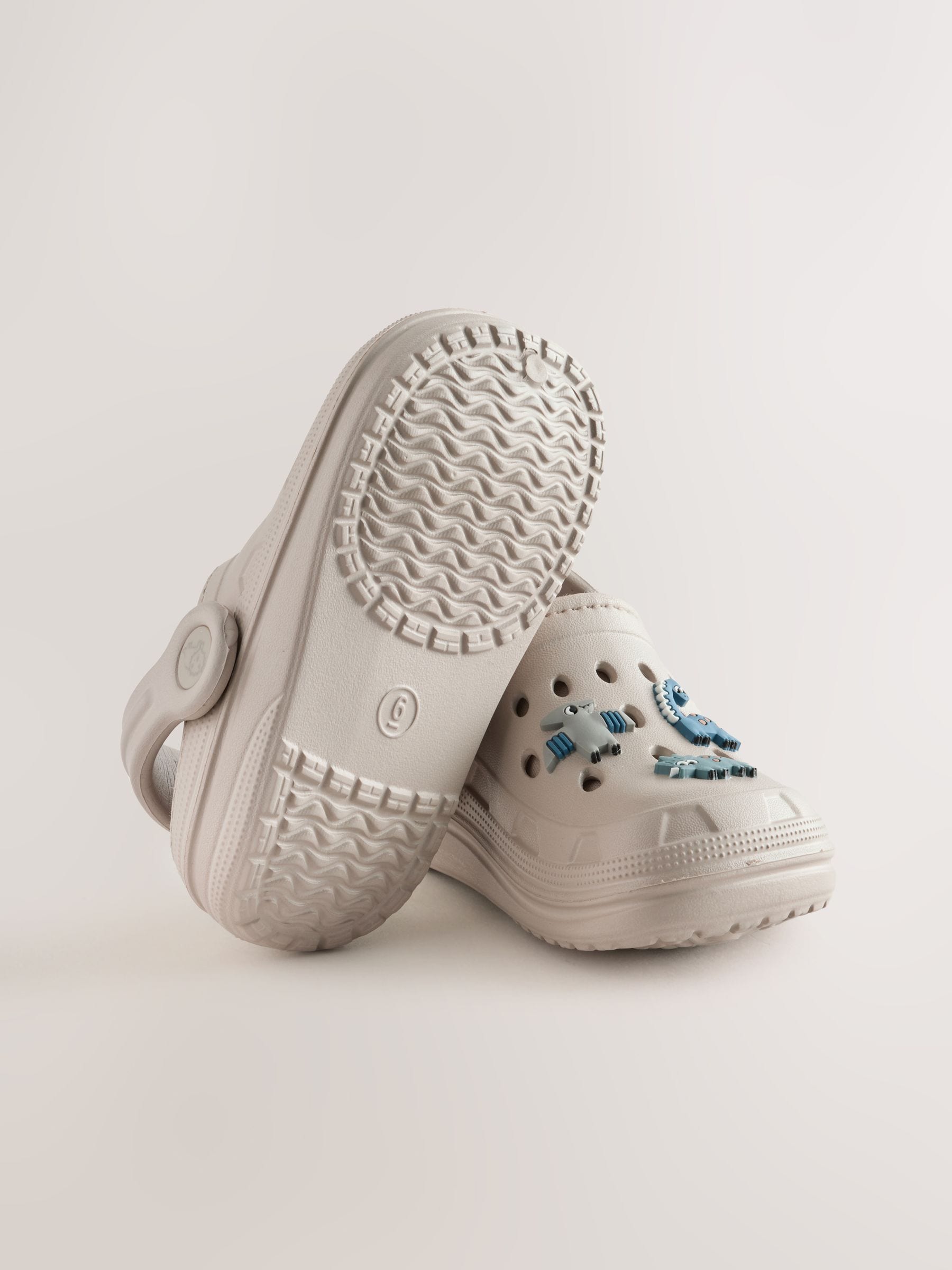 Neutral Dino Warm Lined Slipper Clogs image 3