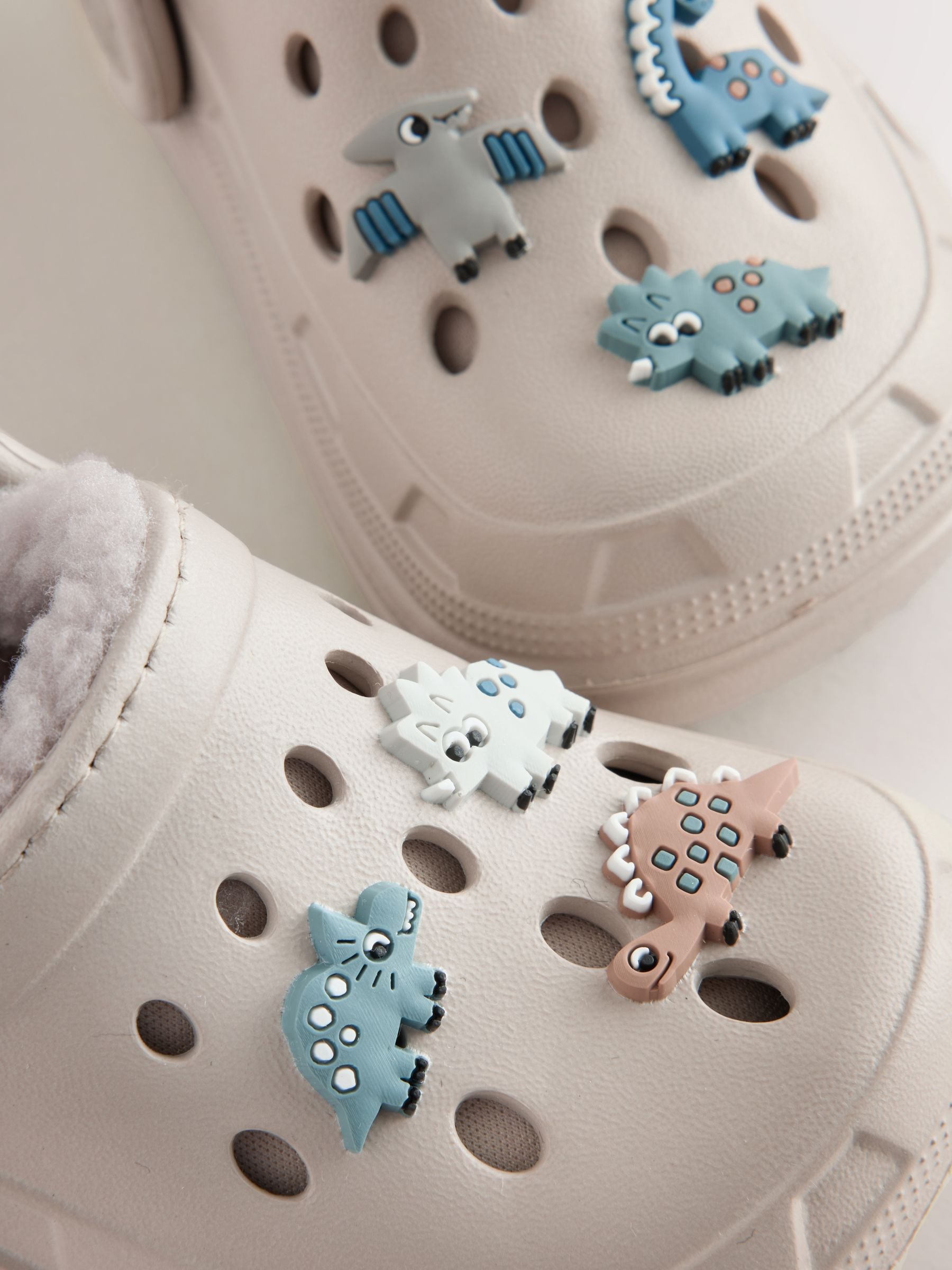 Neutral Dino Warm Lined Slipper Clogs image 5