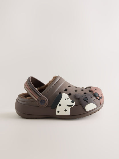 Brown Dog Warm Lined Slipper Clogs image 2