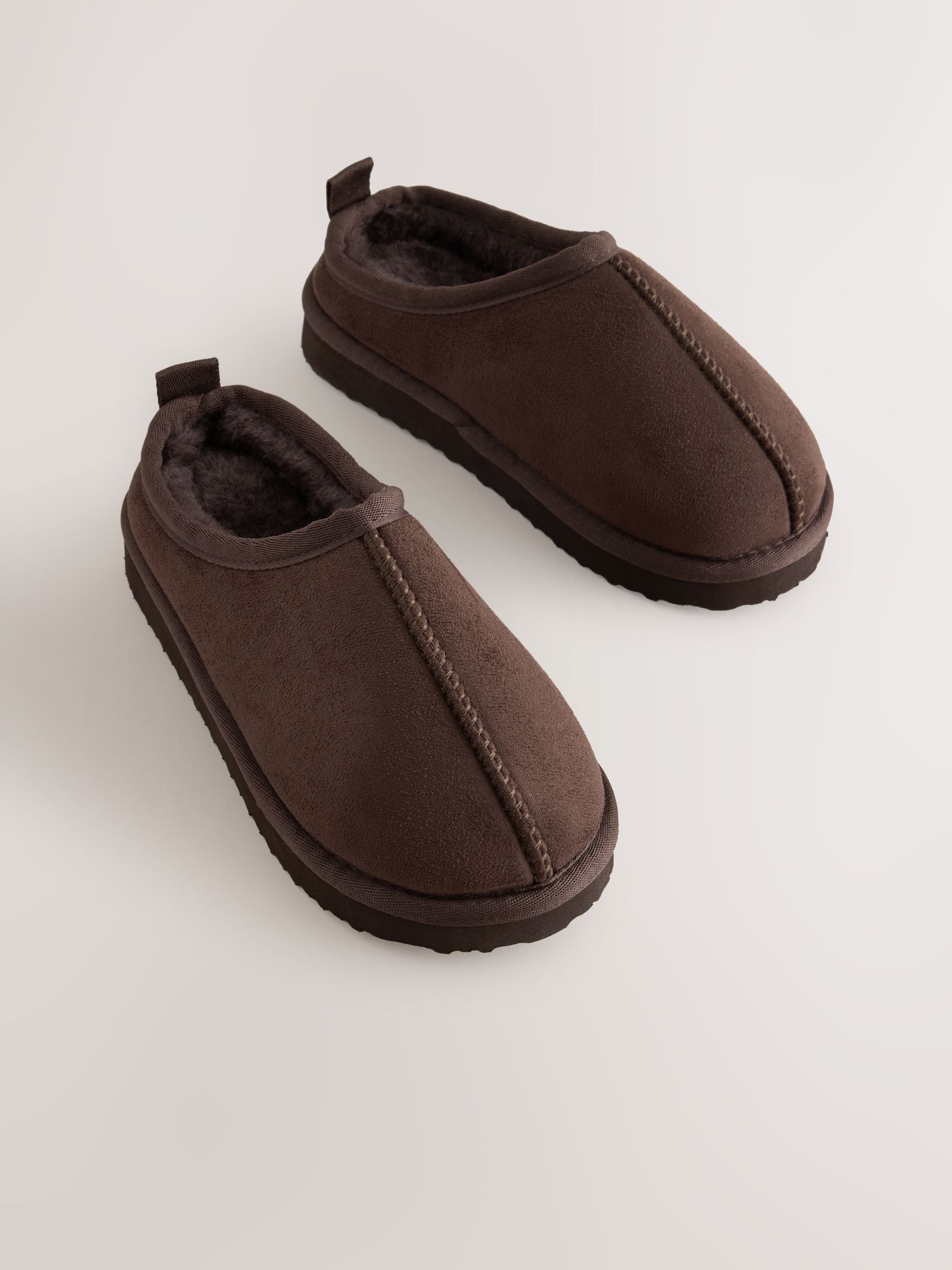 Chocolate Brown Cosy Mule Slippers image 1