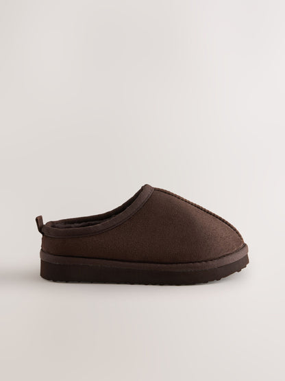 Chocolate Brown Cosy Mule Slippers image 2