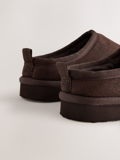 Chocolate Brown Cosy Mule Slippers image 3