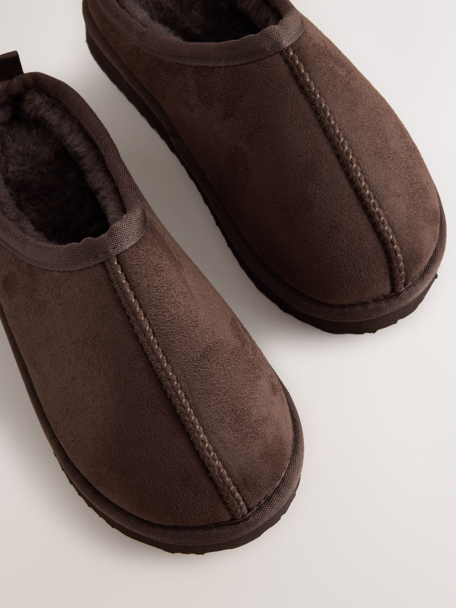 Chocolate Brown Cosy Mule Slippers image 4