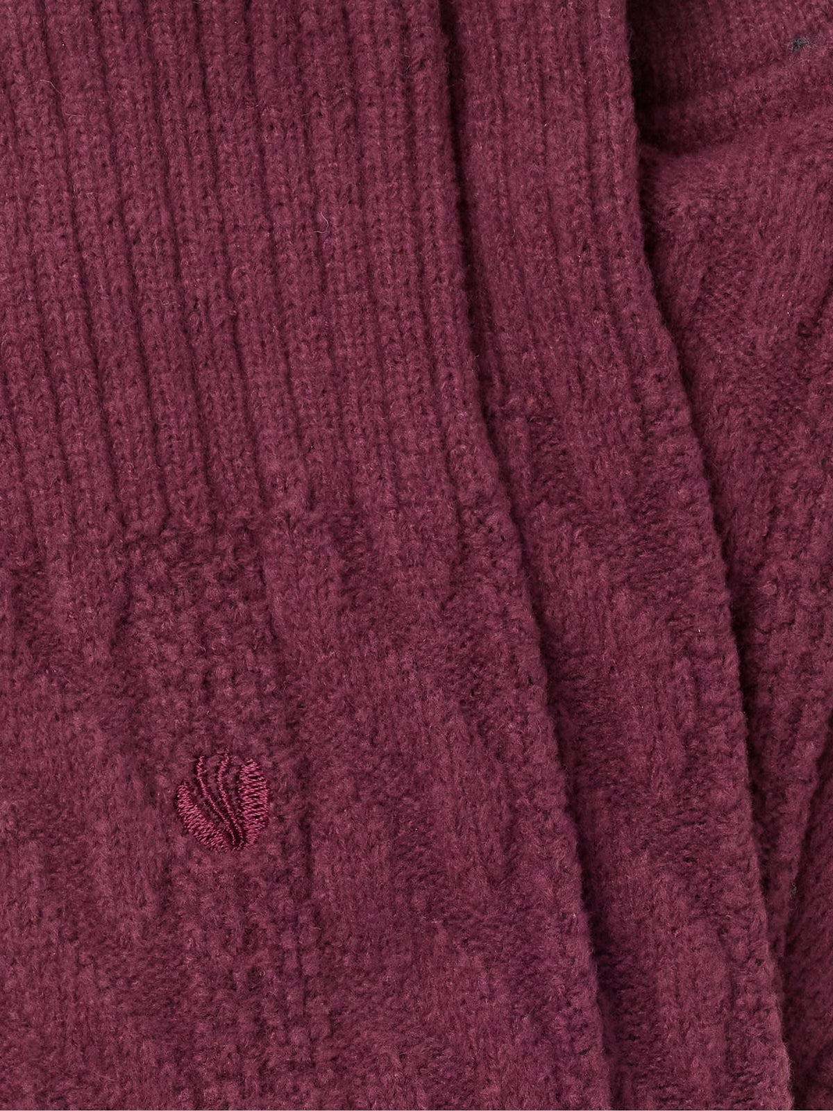 FatFace Burgundy Knee High Cable Socks - image 2