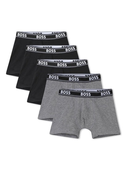 Dsiney Kidz - BOSS Grey Logo Boxers 5 Pack image 1