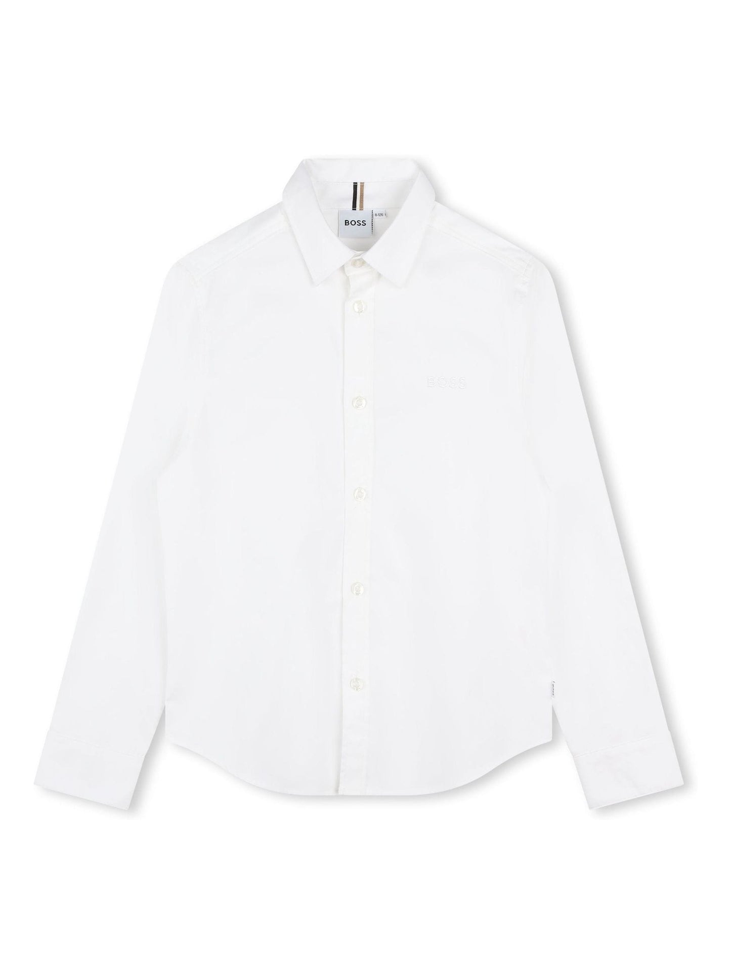 Dsiney Kidz - BOSS White Logo Long Sleeve Shirt image 1