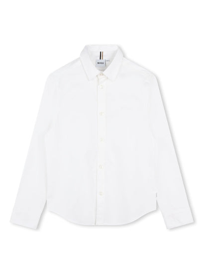 Dsiney Kidz - BOSS White Logo Long Sleeve Shirt image 1