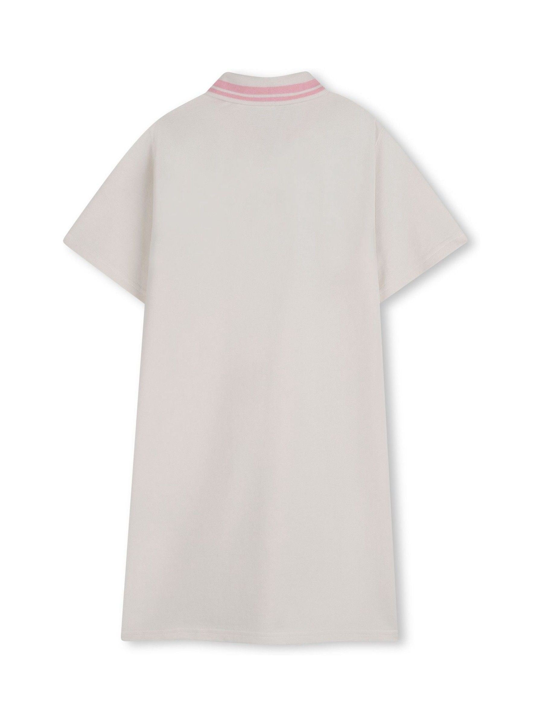 Kids Around Cream Tennis Club Colourblock Short Sleeve Polo Dress image 3