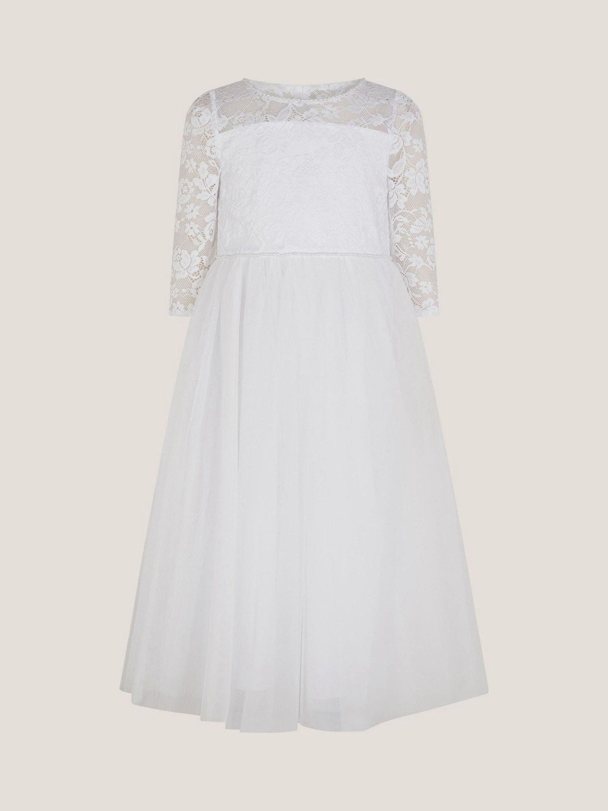 Dsiney Kidz - Monsoon White Communion Alberta Rose Lace Pearl Dress image 2
