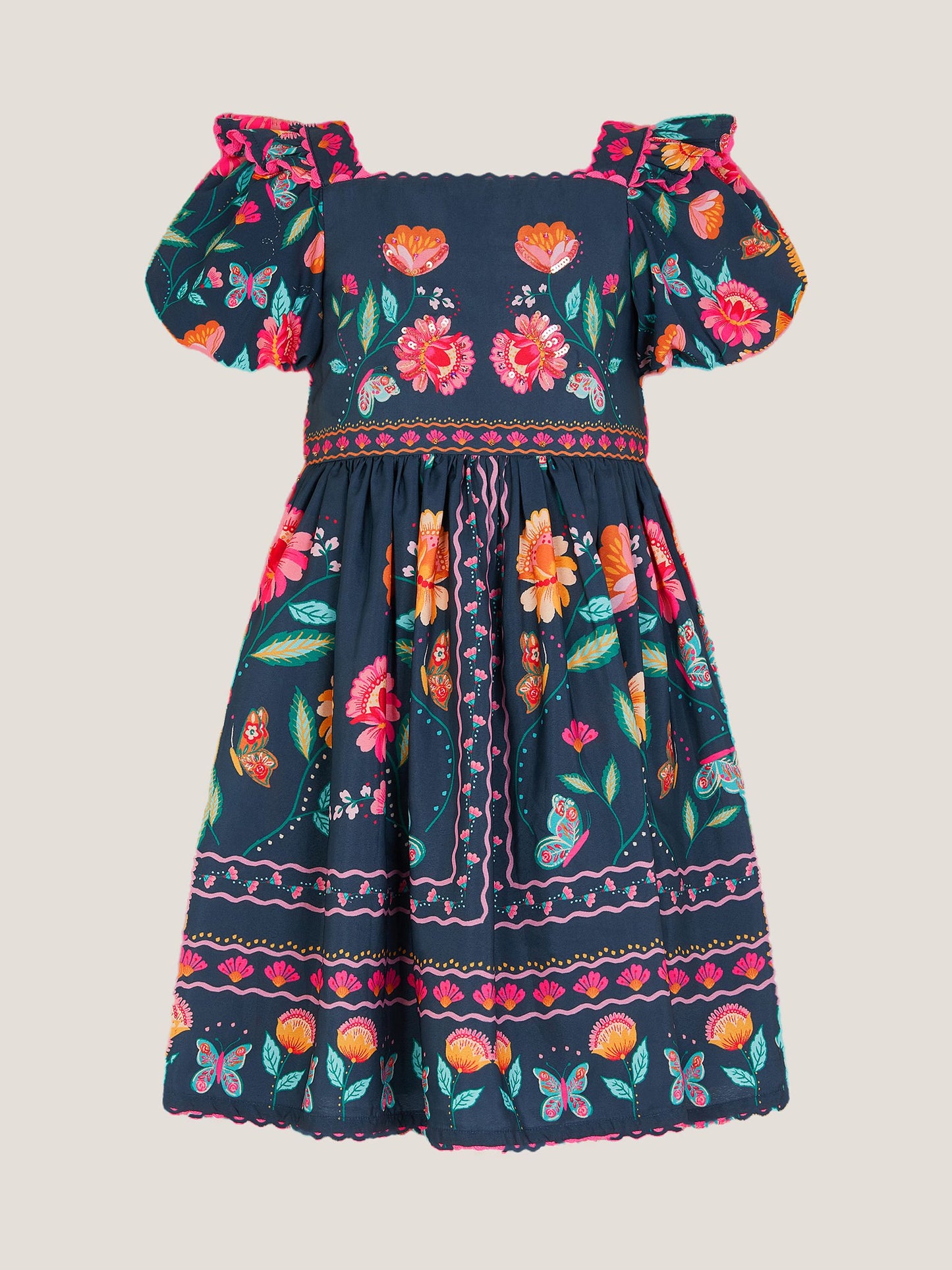 Monsoon Blue Aurelia Floral Print Dress image 2