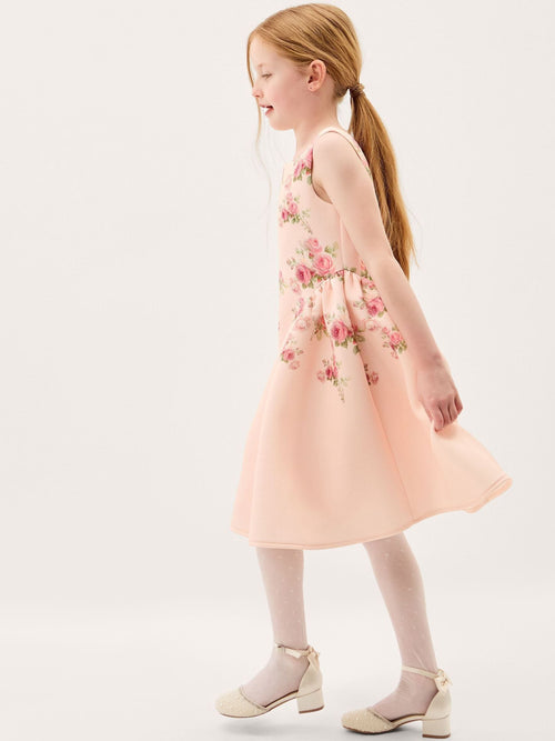 Monsoon Pink Molly Rose Print Scuba Dress image 1