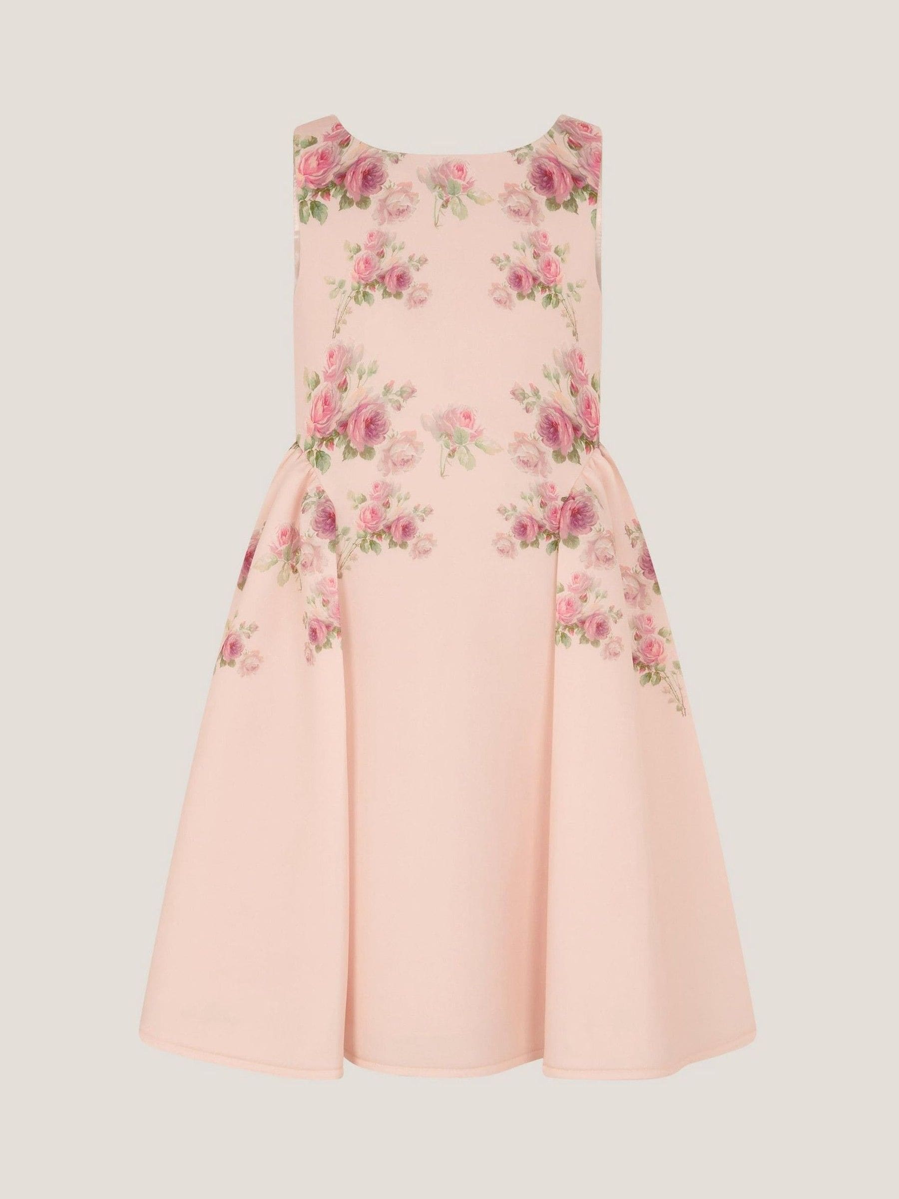 Monsoon Pink Molly Rose Print Scuba Dress image 2