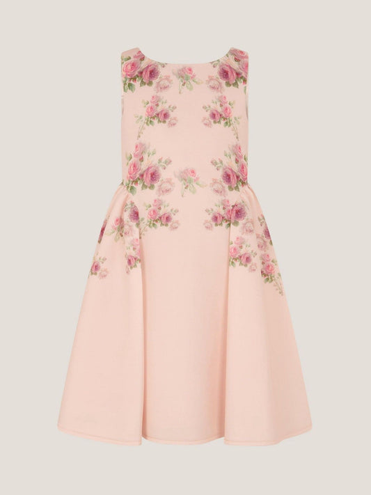 Monsoon Pink Molly Rose Print Scuba Dress image 2