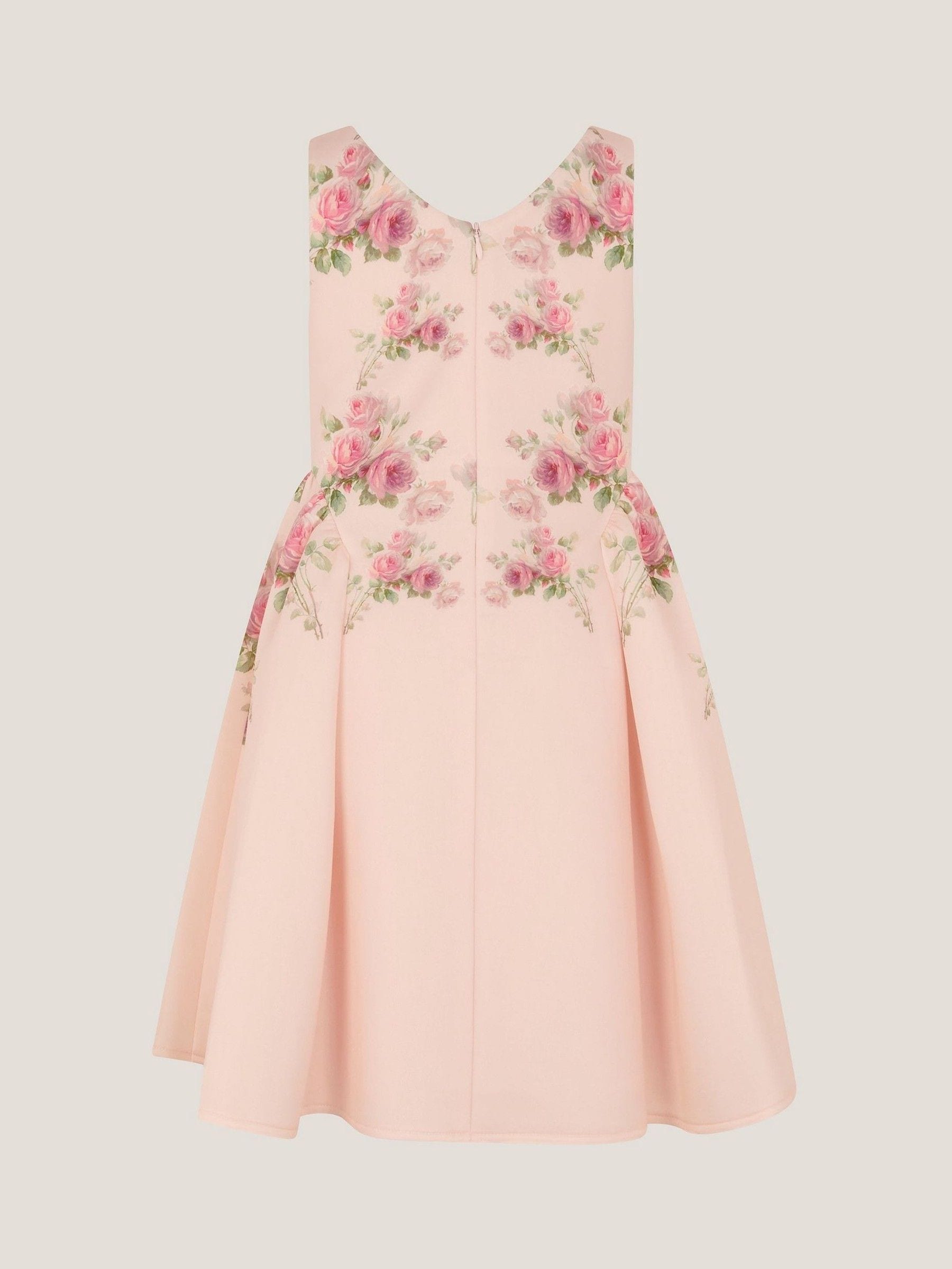 Monsoon Pink Molly Rose Print Scuba Dress image 3