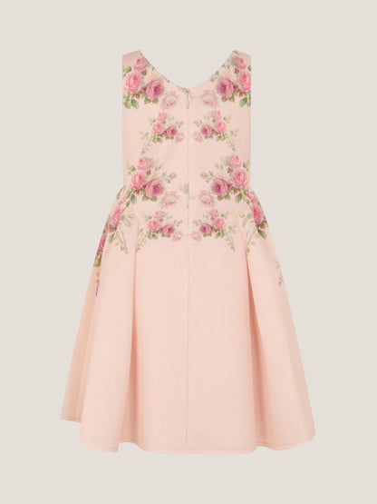 Monsoon Pink Molly Rose Print Scuba Dress image 3