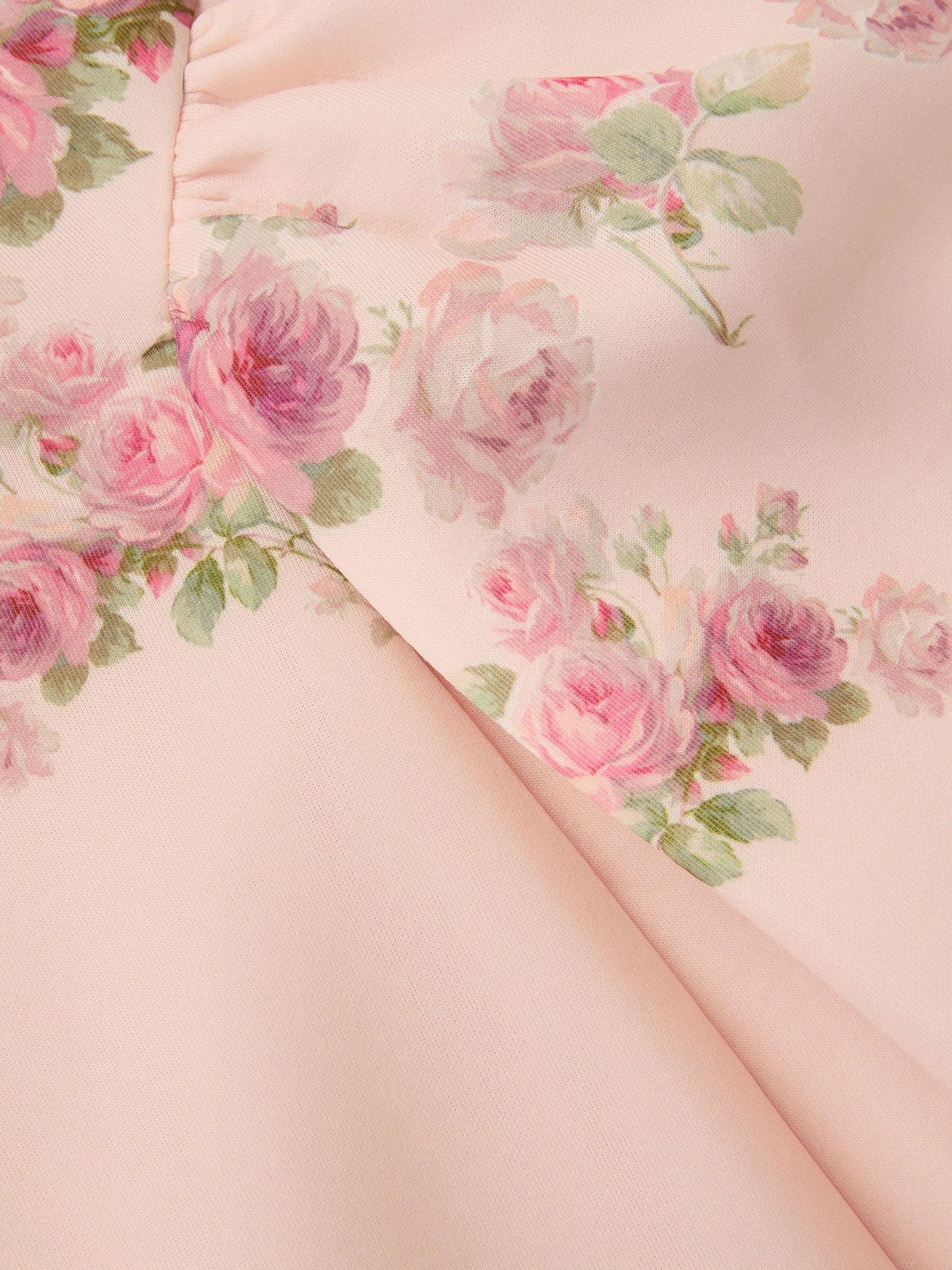 Monsoon Pink Molly Rose Print Scuba Dress image 4