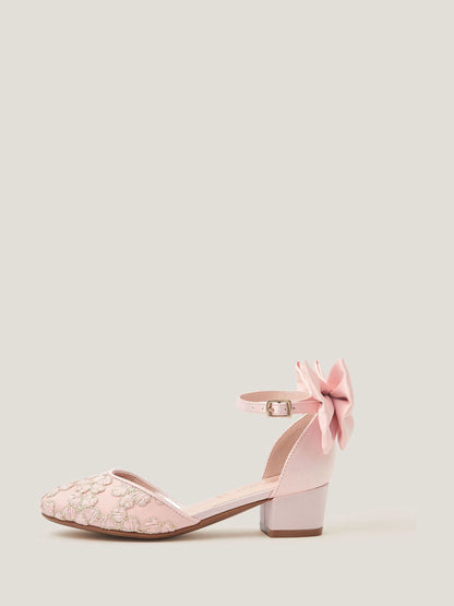 Monsoon Pink Sara Embroidered Flower Heels image 3