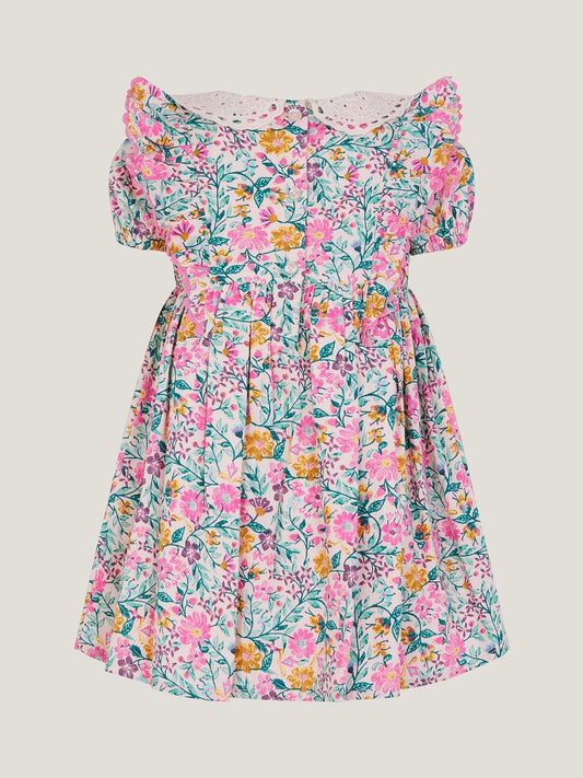 Monsoon Natural Baby Floral Print Smock Dress image 2