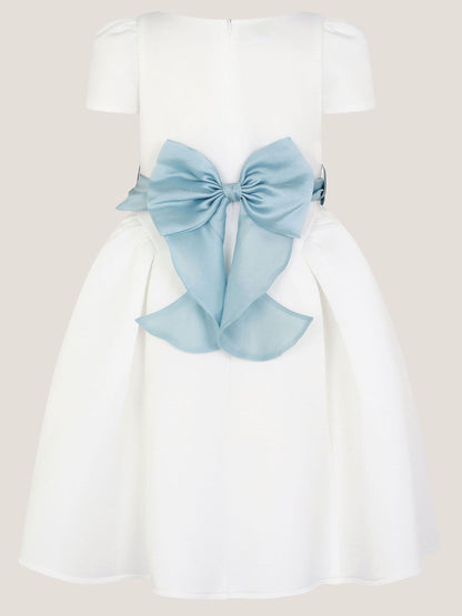 Monsoon Ivory Polly Cap Sleeve Bow Party Dress image 3