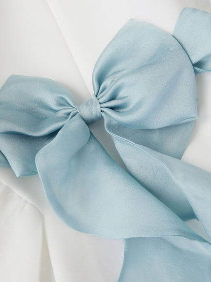 Monsoon Ivory Polly Cap Sleeve Bow Party Dress image 4