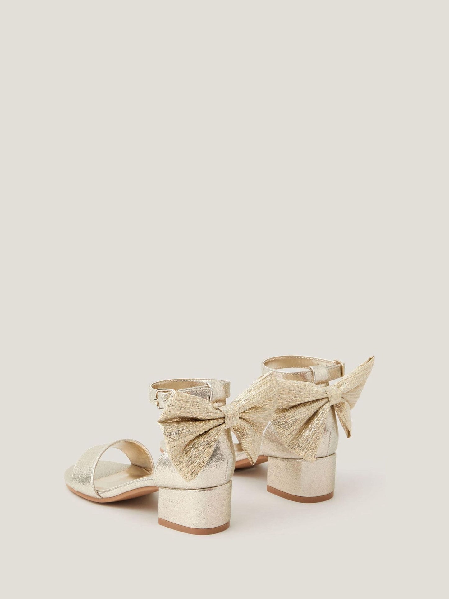 Monsoon Gold Two Part Bow Heels image 3