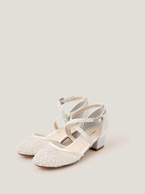 Dsiney Kidz - Monsoon Cream Pearly Criss Cross Heels image 1
