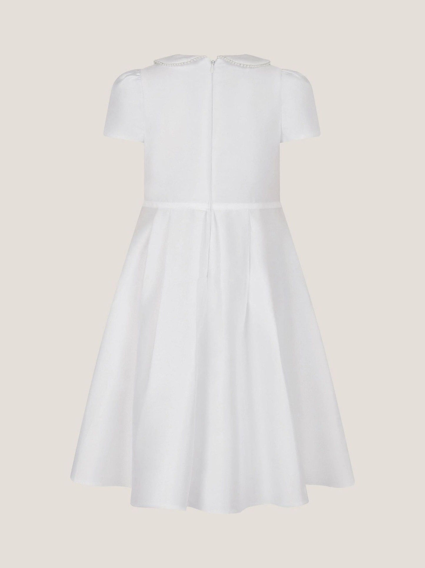 Monsoon White Communion Sicily Pearl Collar Dress image 3