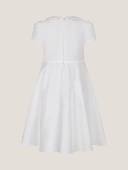 Monsoon White Communion Sicily Pearl Collar Dress image 3
