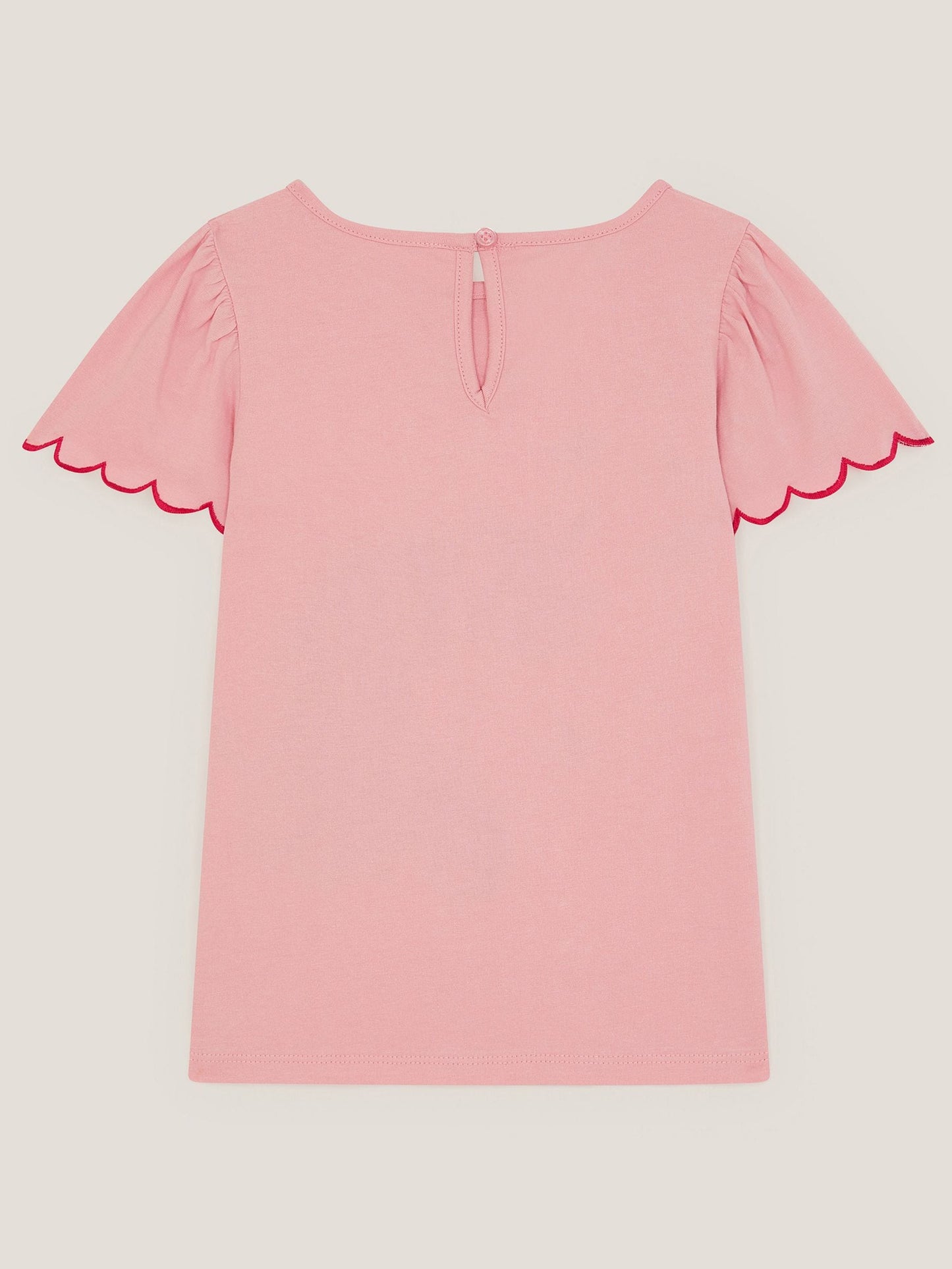 Monsoon Pink Embroidered Sequin Unicorn T-Shirt image 3