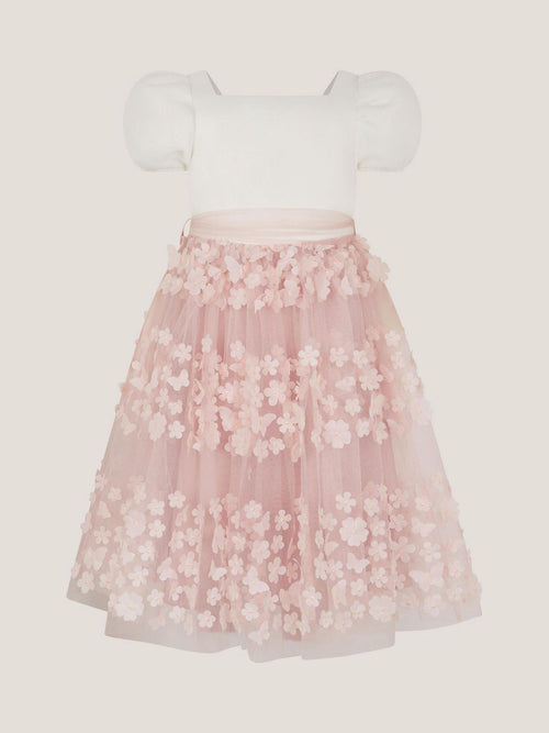 Dsiney Kidz - Monsoon Pink Laura Appliqué Flower Scuba Dress image 1