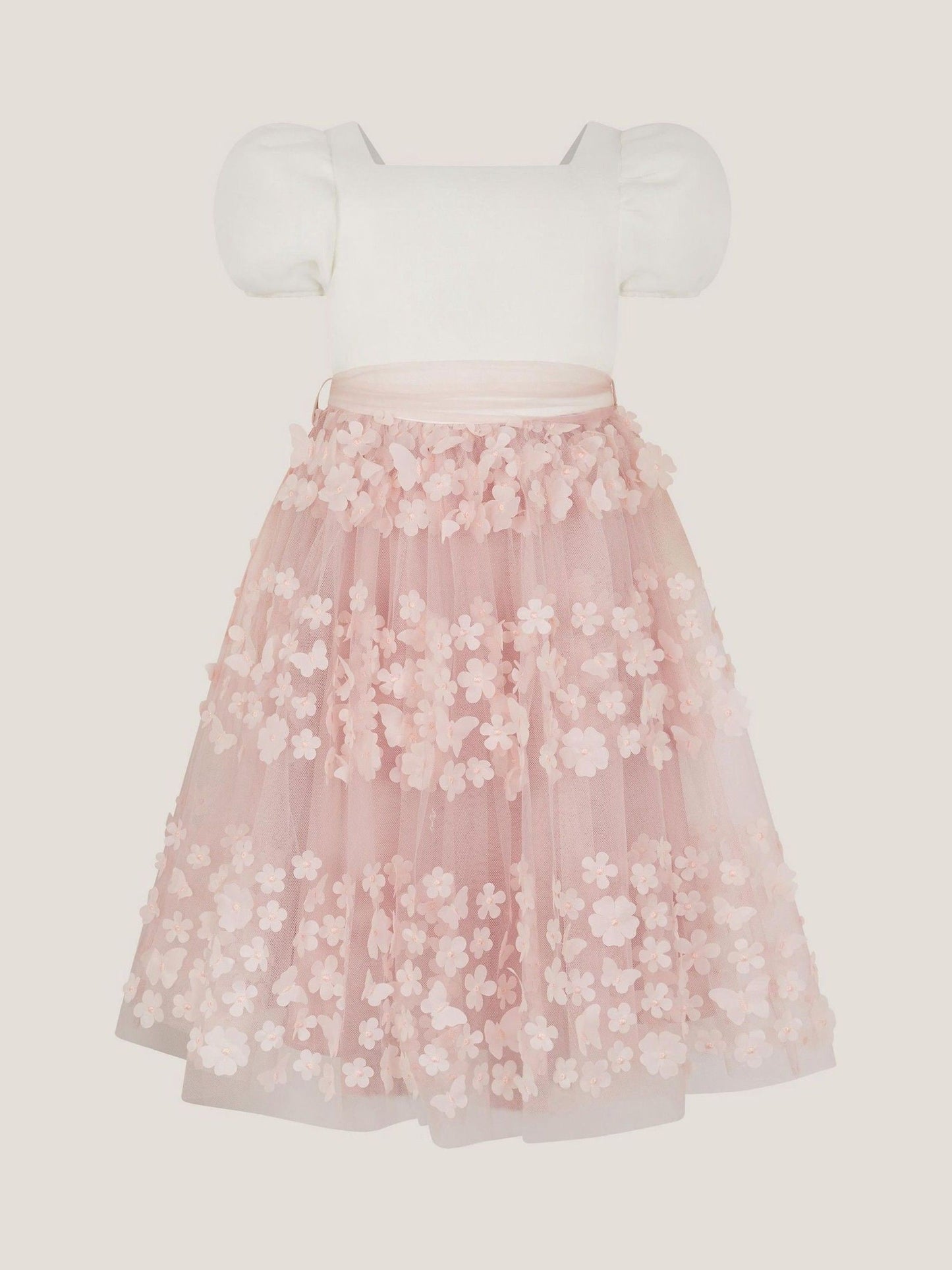 Monsoon Pink Laura Appliqué Flower Scuba Dress image 1