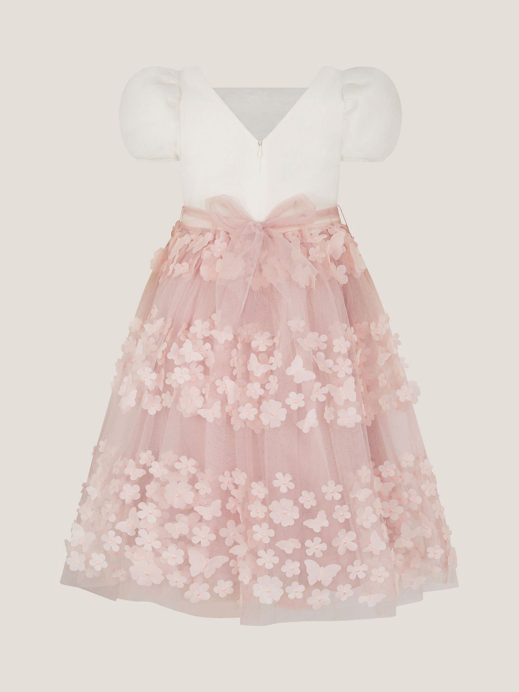 Monsoon Pink Laura Appliqué Flower Scuba Dress image 2
