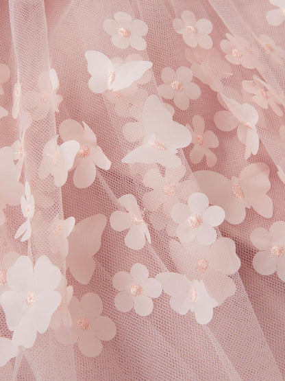 Monsoon Pink Laura Appliqué Flower Scuba Dress image 3