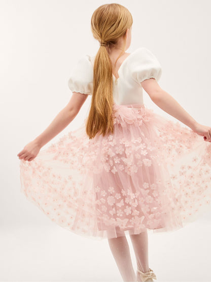Monsoon Pink Laura Appliqué Flower Scuba Dress image 4