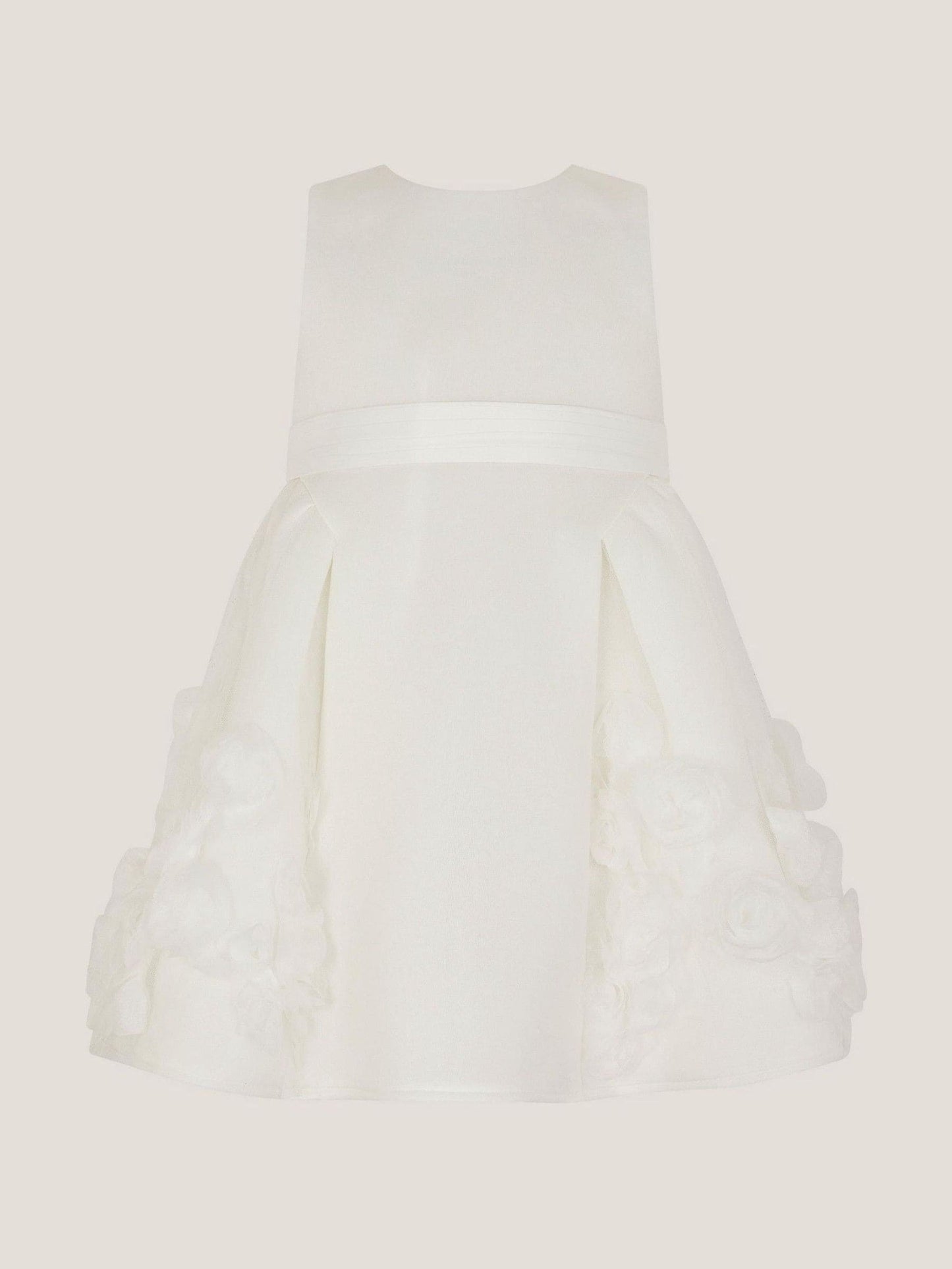 Monsoon Cream Baby Elouise Sleeveless Rose Appliqué Dress image 1