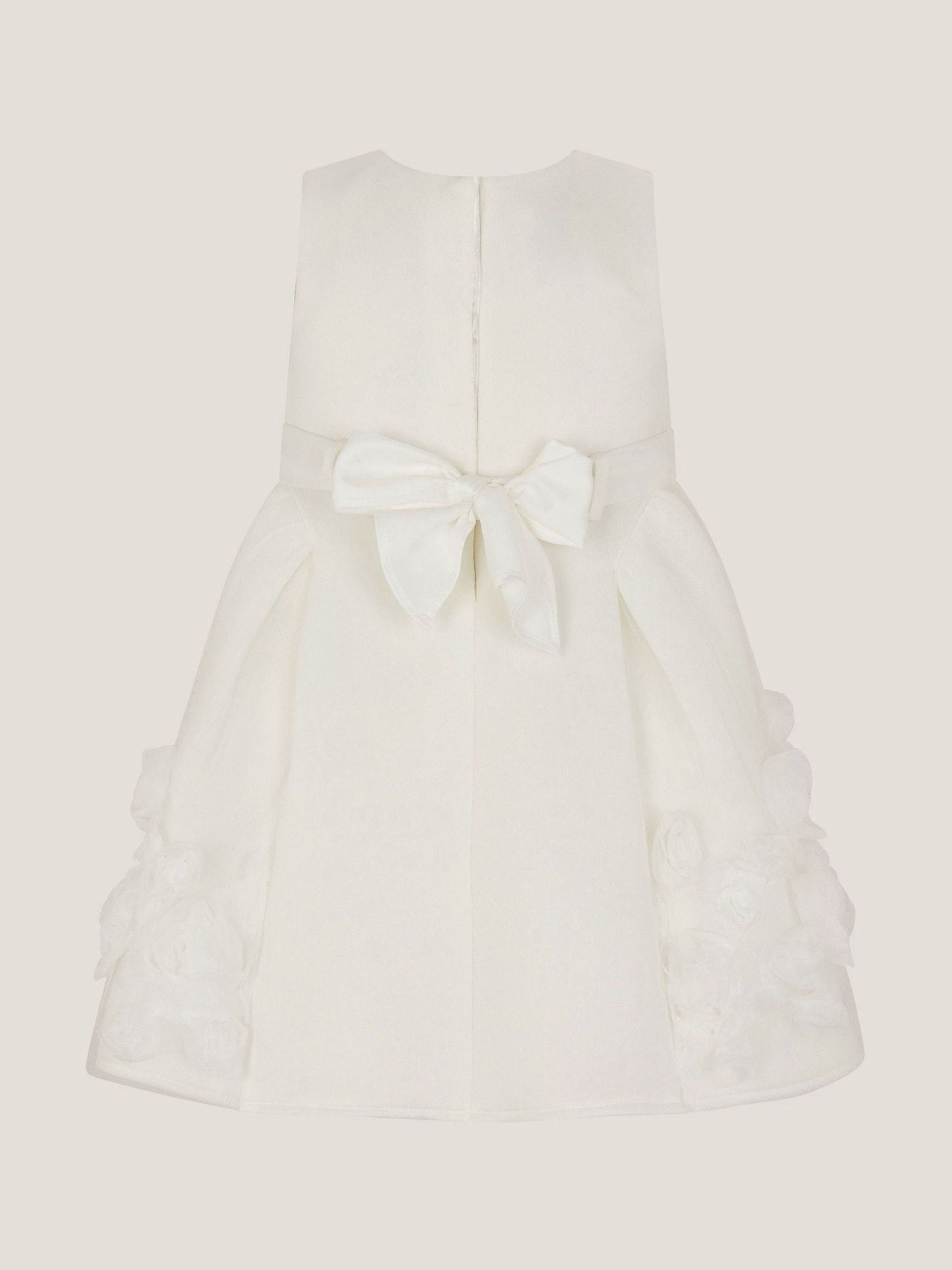 Monsoon Cream Baby Elouise Sleeveless Rose Appliqué Dress image 2