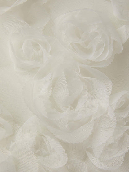 Monsoon Cream Baby Elouise Sleeveless Rose Appliqué Dress image 3