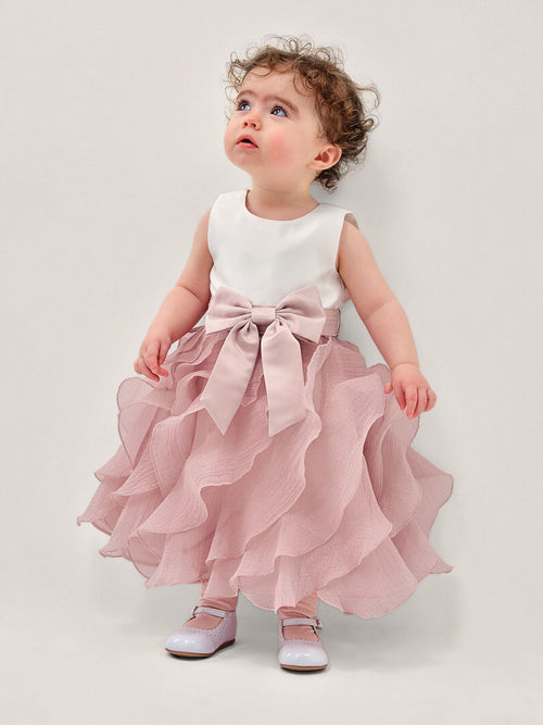 Dsiney Kidz - Monsoon Pink Baby Lace Cancan Ruffle Dress image 1