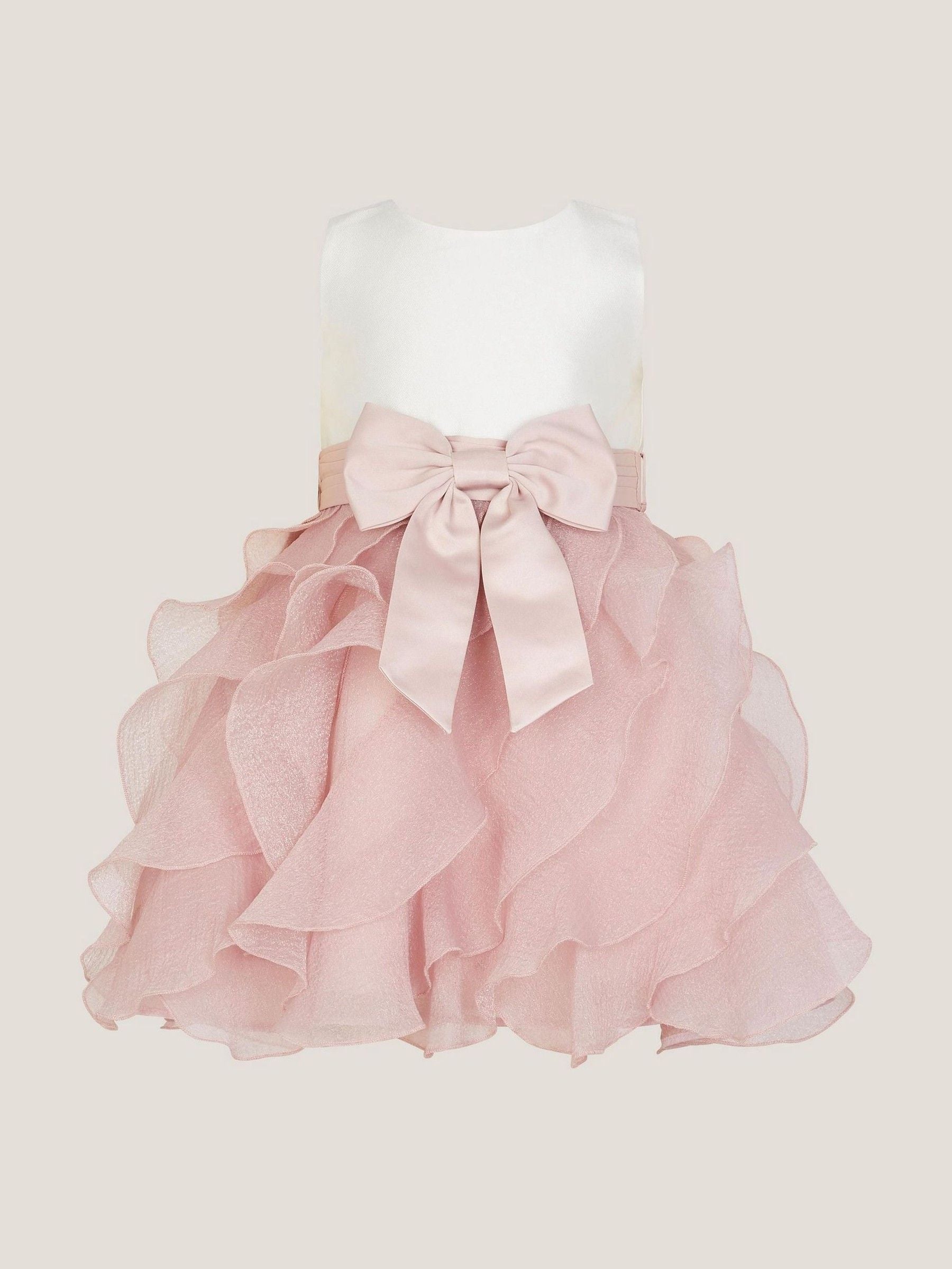 Monsoon Pink Baby Lace Cancan Ruffle Dress image 1