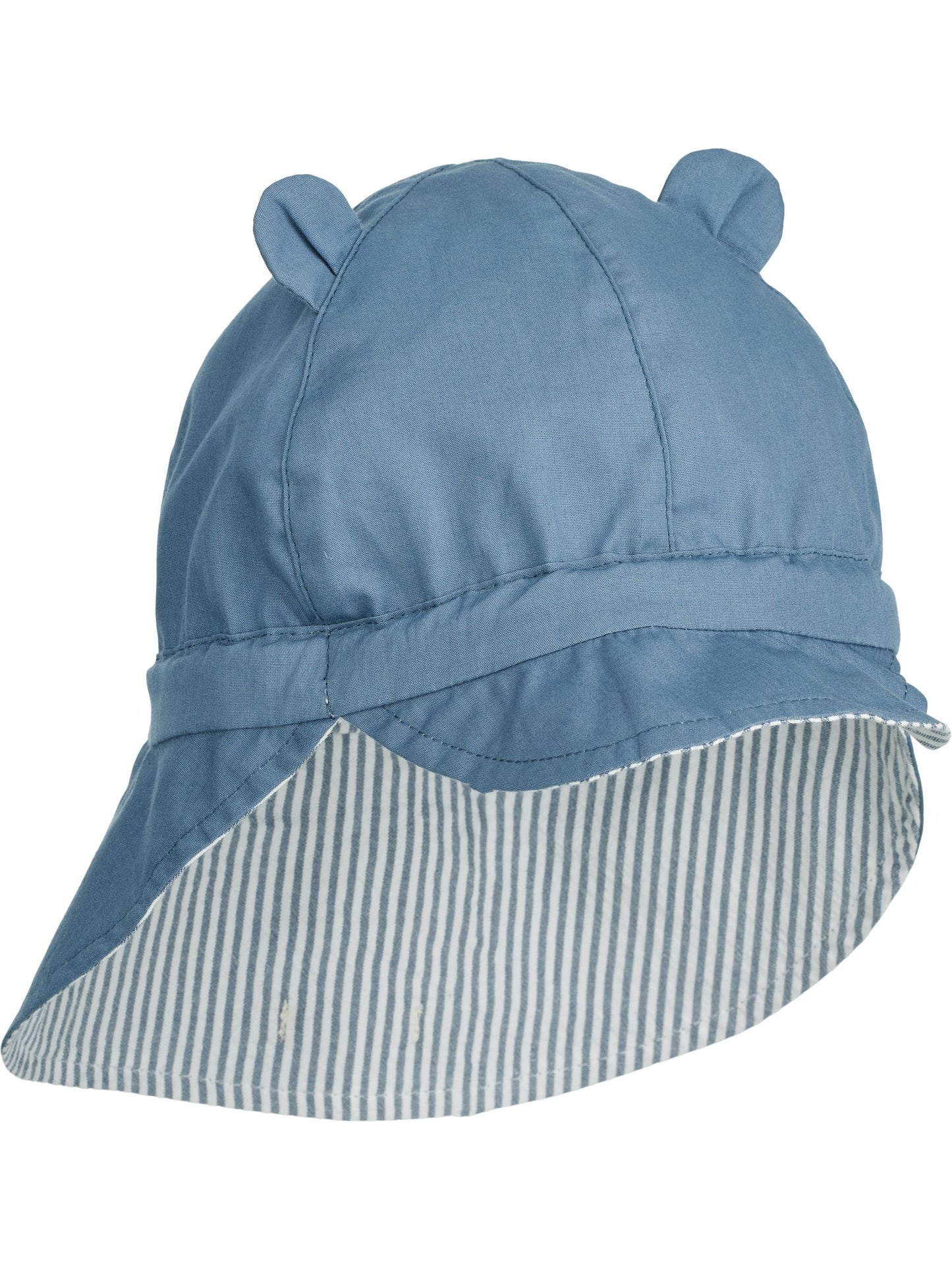 Liewood Blue Gorm Reversible Seersucker Sun Hat With Ears image 2