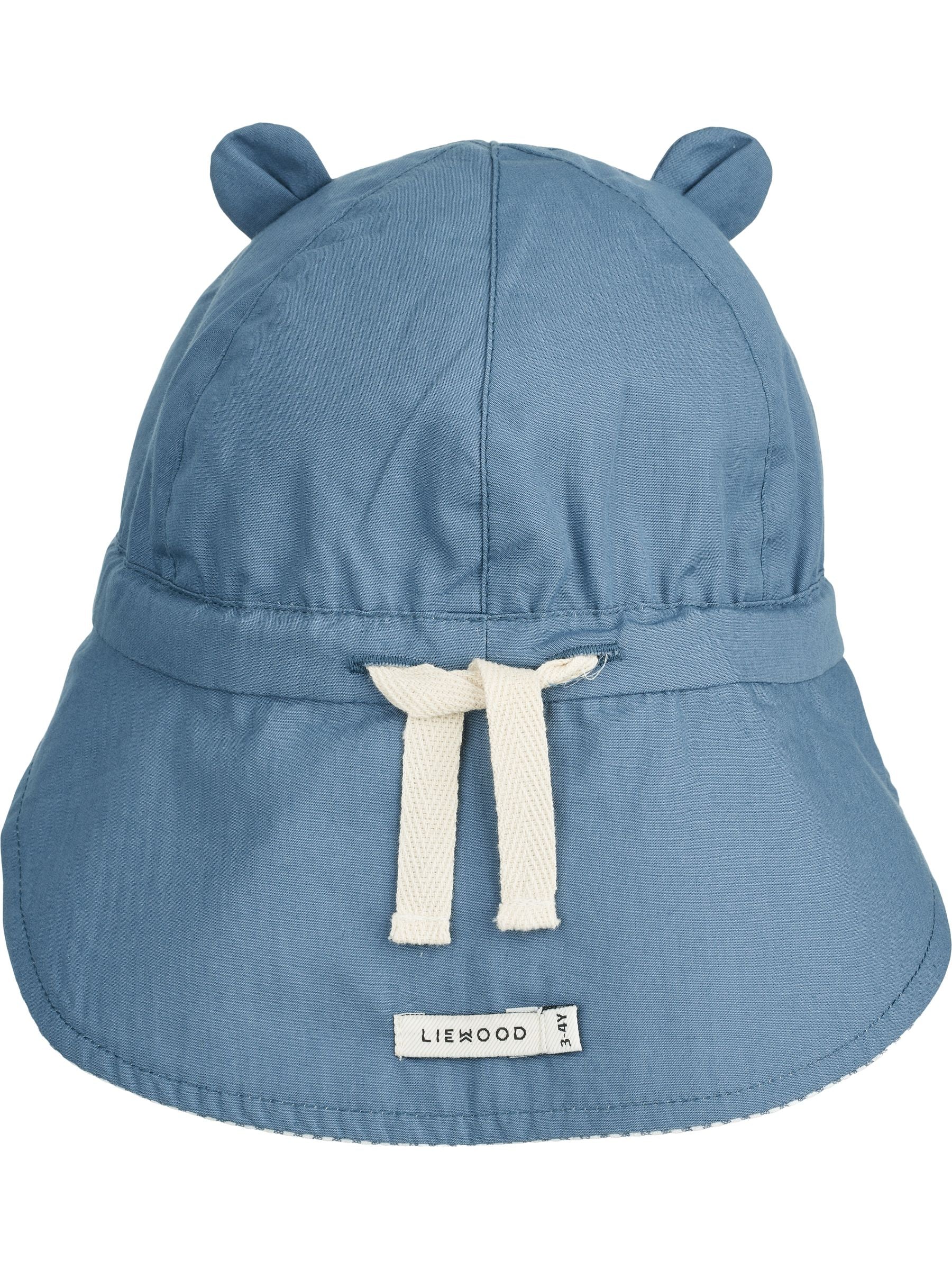 Liewood Blue Gorm Reversible Seersucker Sun Hat With Ears image 3