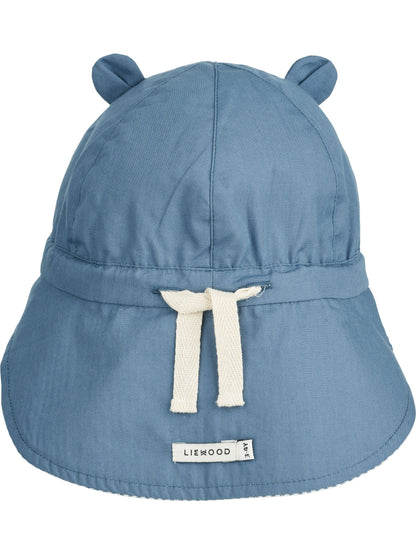 Liewood Blue Gorm Reversible Seersucker Sun Hat With Ears image 3