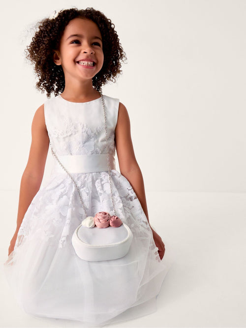 Dsiney Kidz - Monsoon White Communion Felicity Floral Embroidered Dress image 1