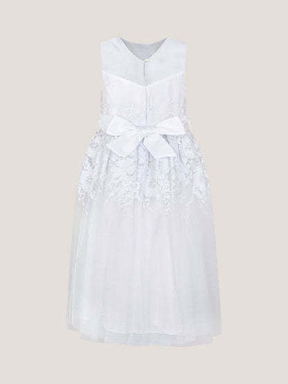 Monsoon White Communion Felicity Floral Embroidered Dress image 3